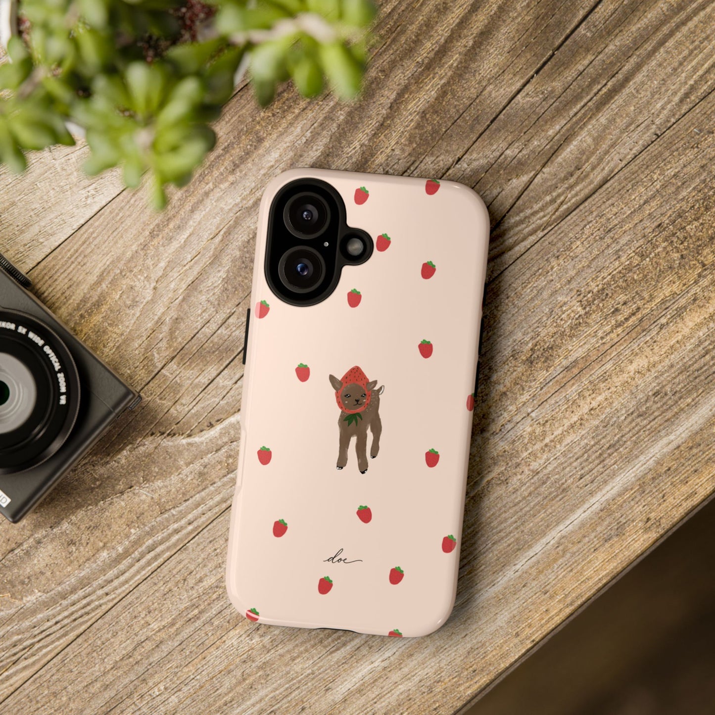 Strawberry Fawn iPhone Case
