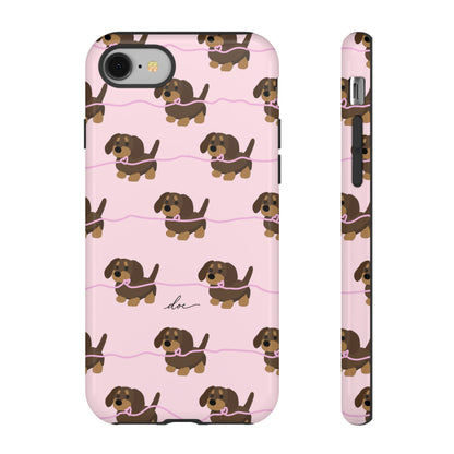 Pink Dachshunds iPhone Case