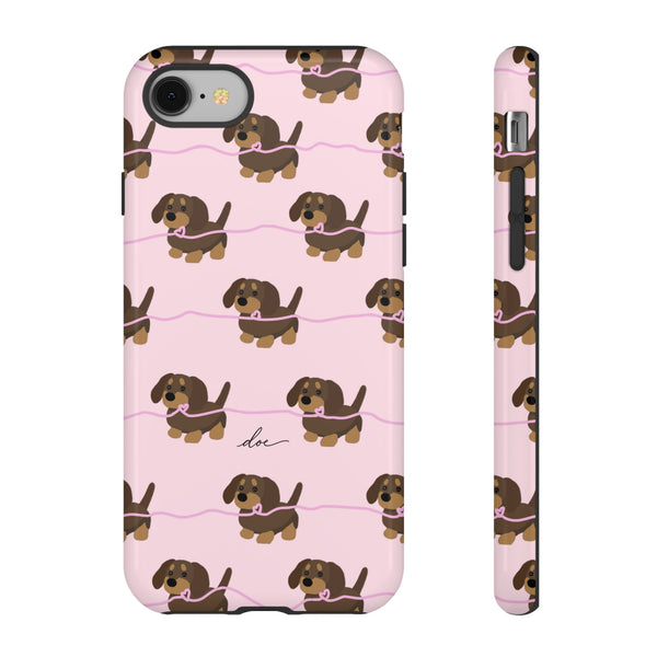 Pink Dachshunds iPhone Case