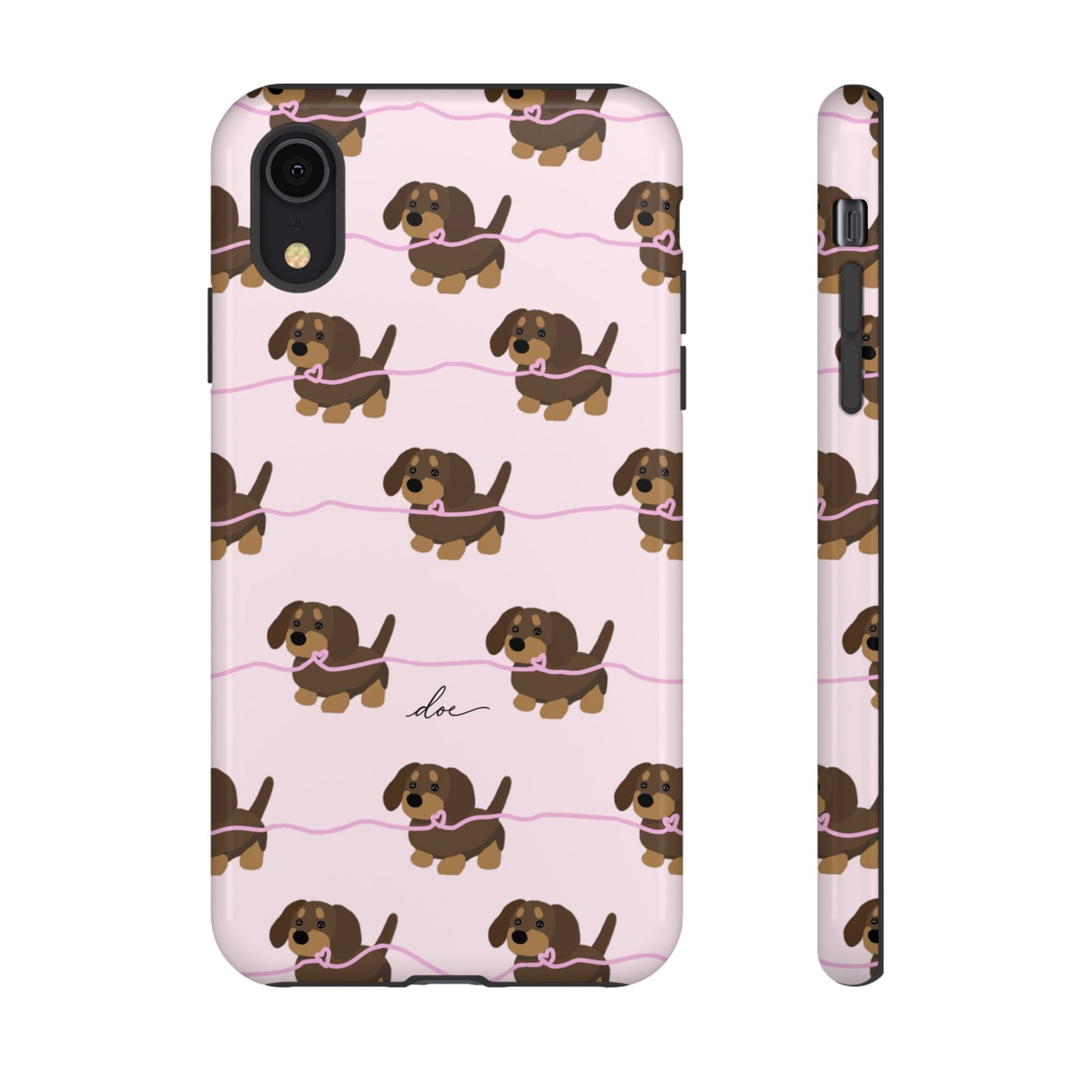 Pink Dachshunds iPhone Case