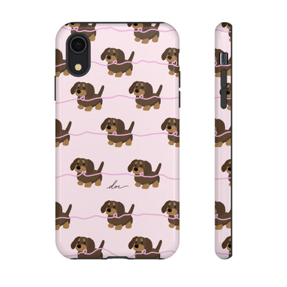 Pink Dachshunds iPhone Case