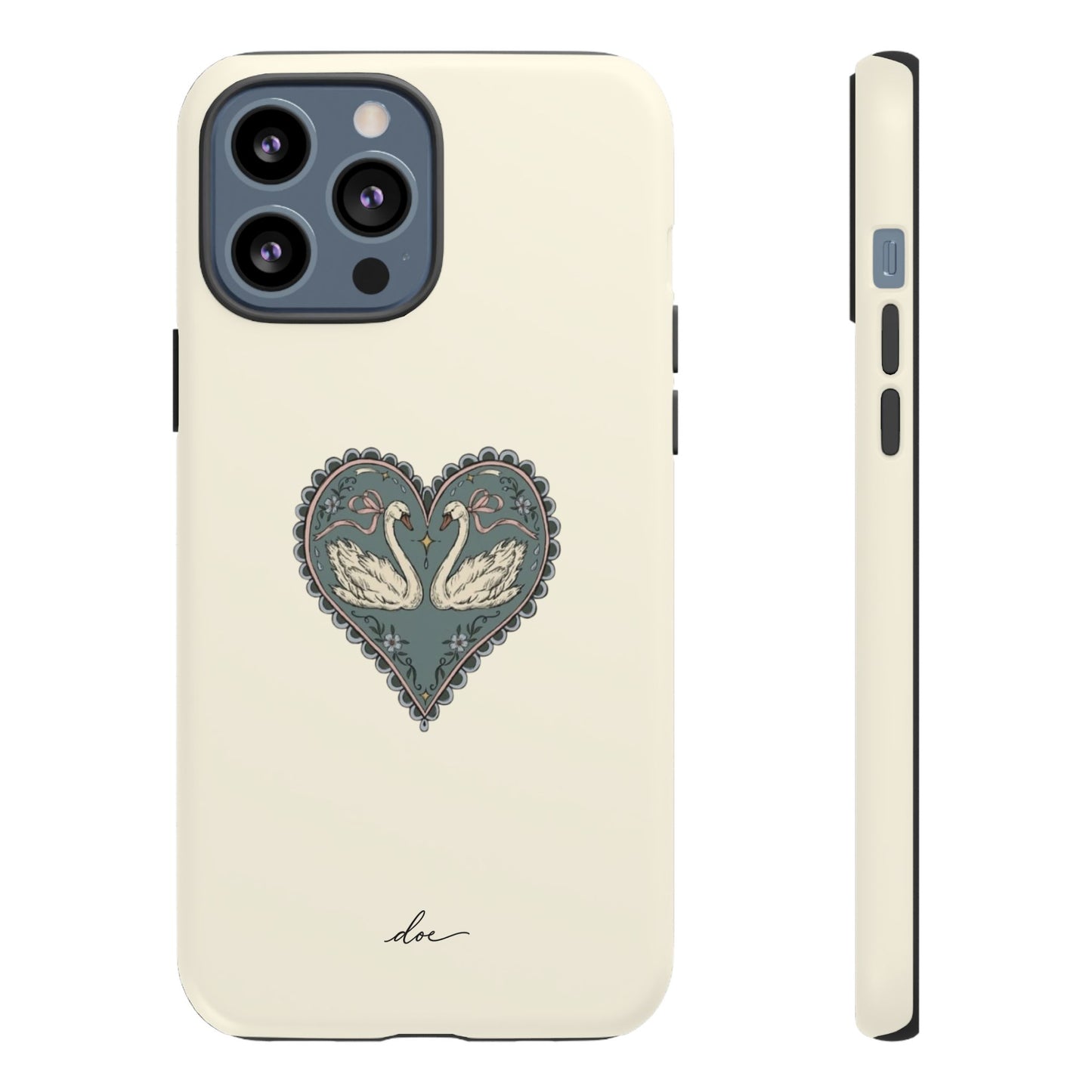 Swan Hearts iPhone Case