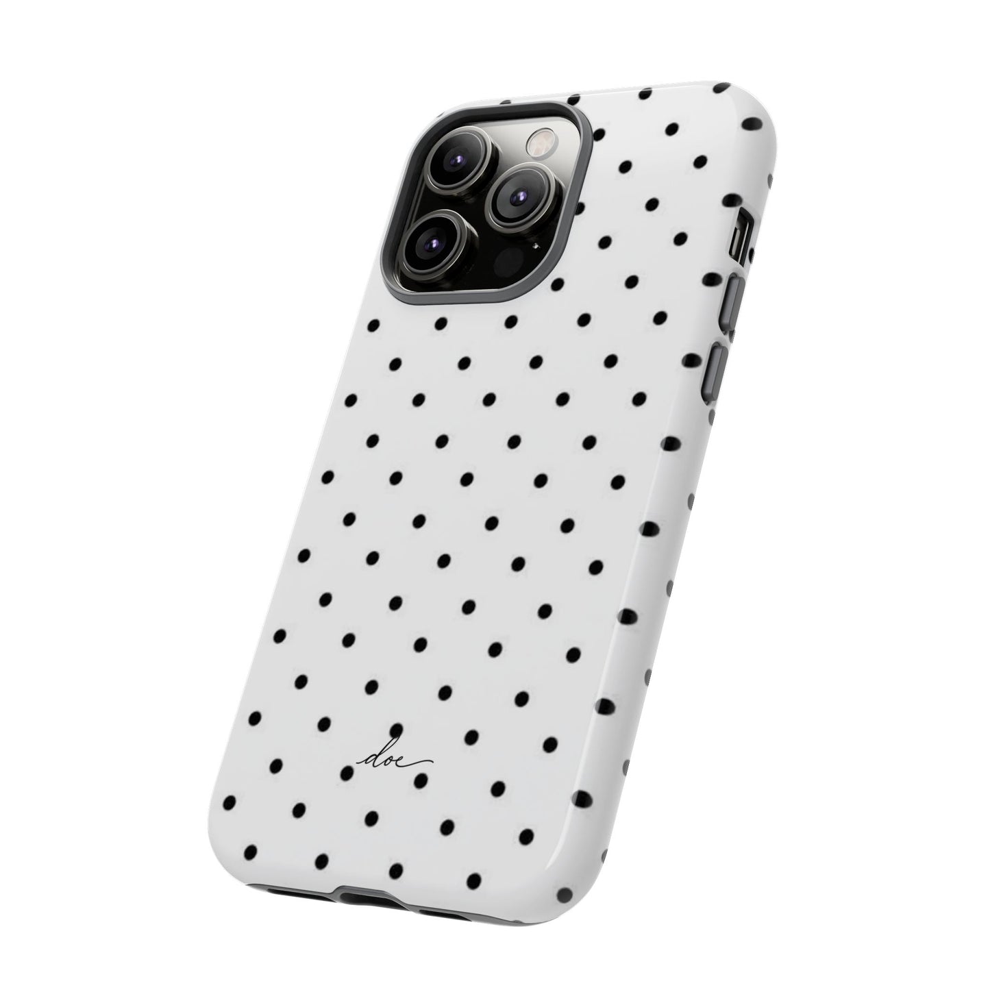White Polka Dot iPhone Case