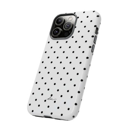 White Polka Dot iPhone Case