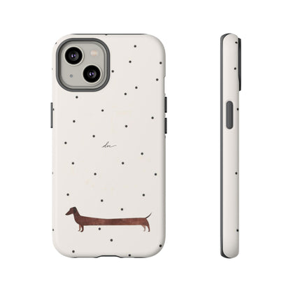 Polka Dachshund iPhone Case