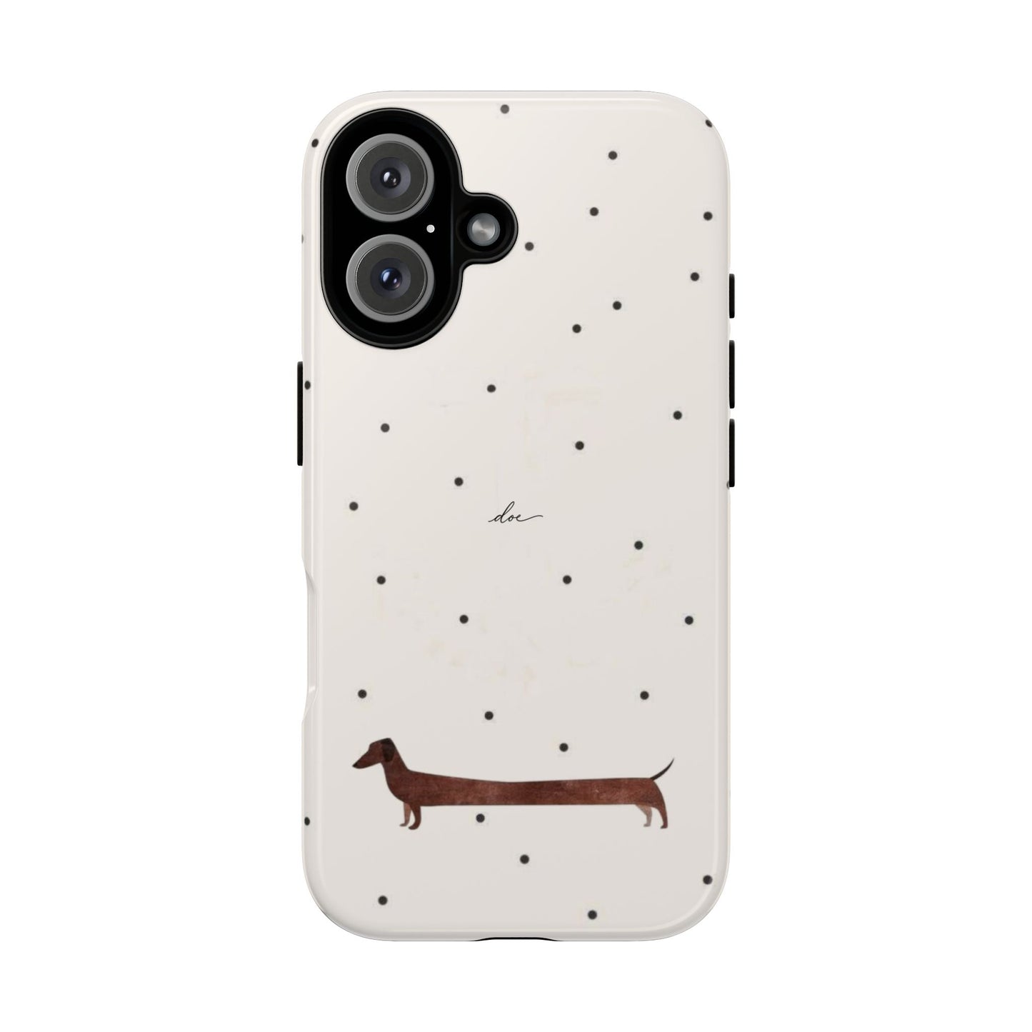 Polka Dachshund iPhone Case
