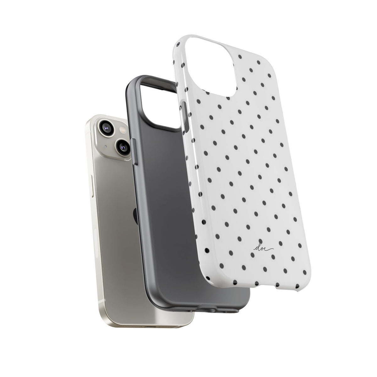 White Polka Dot iPhone Case