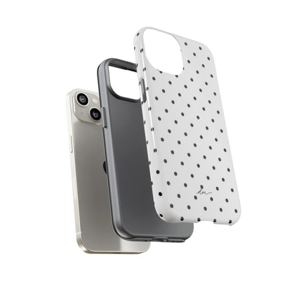 White Polka Dot iPhone Case
