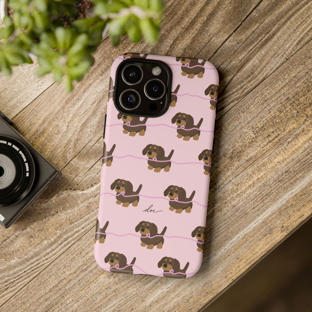 Pink Dachshunds iPhone Case