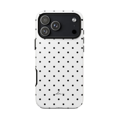 White Polka Dot iPhone Case