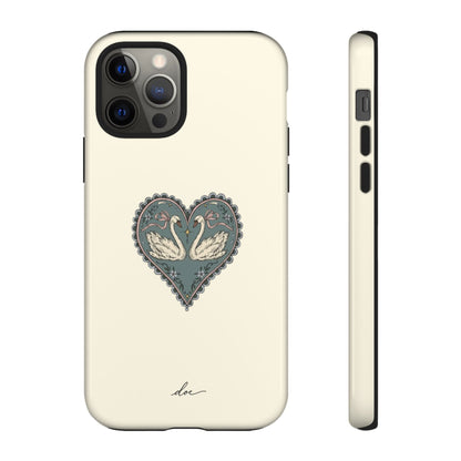 Swan Hearts iPhone Case