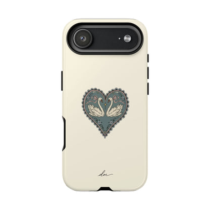 Swan Hearts iPhone Case