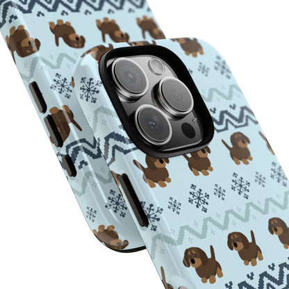 Christmas Dachshunds iPhone Case