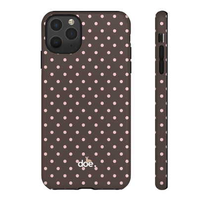 Brown Polka Dot iPhone Case