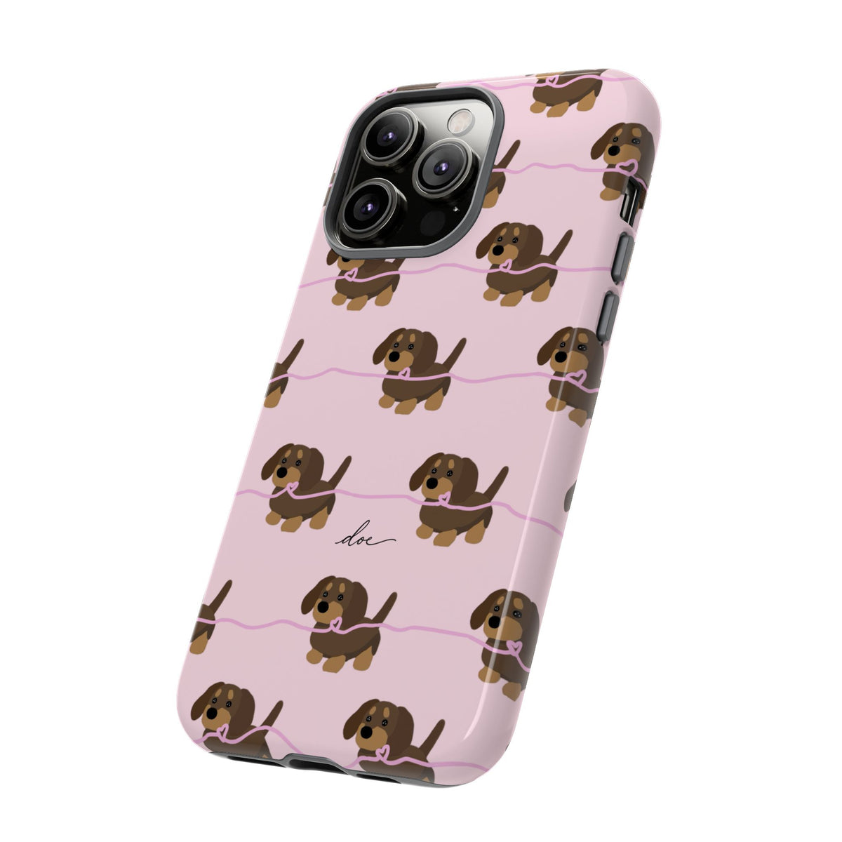 Pink Dachshunds iPhone Case