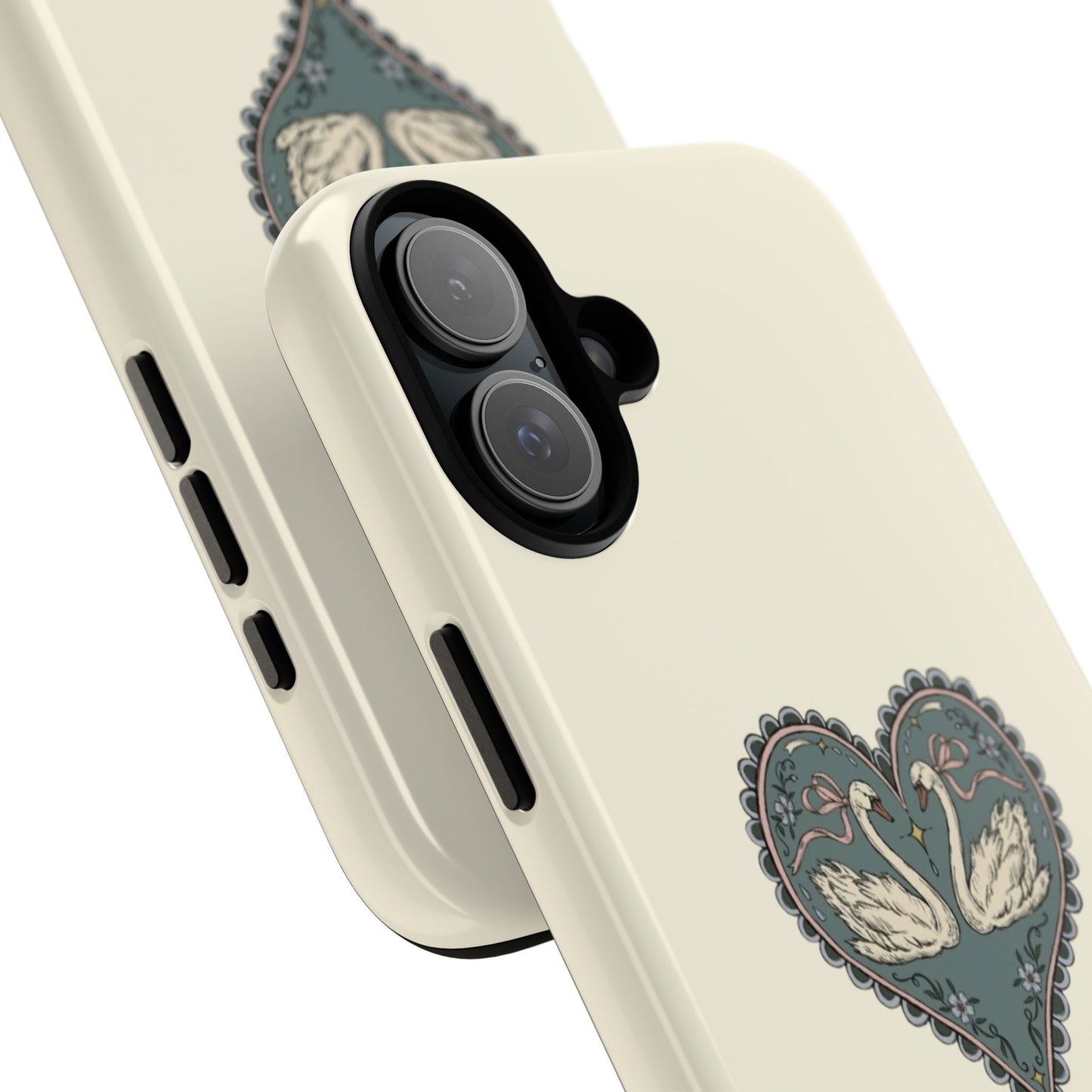 Swan Hearts iPhone Case