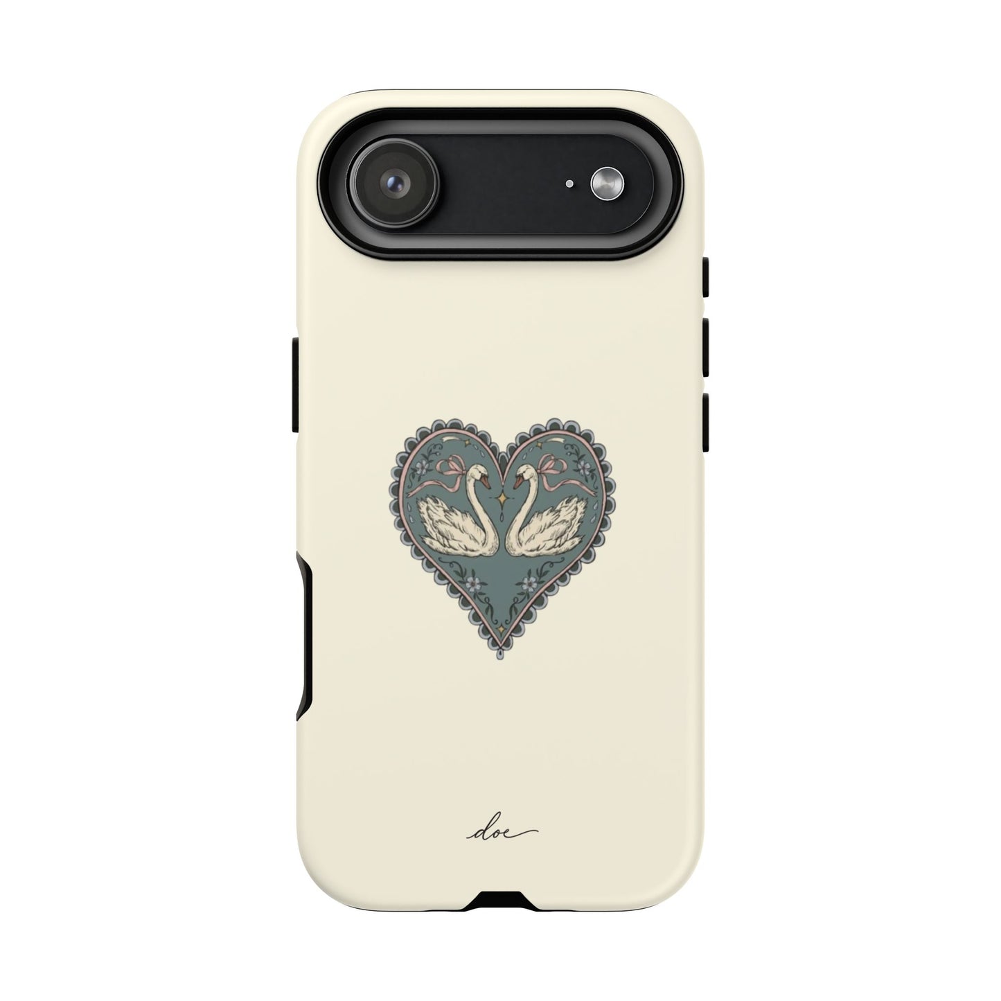 Swan Hearts iPhone Case