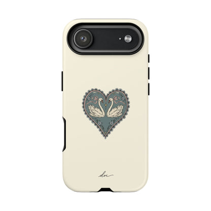Swan Hearts iPhone Case