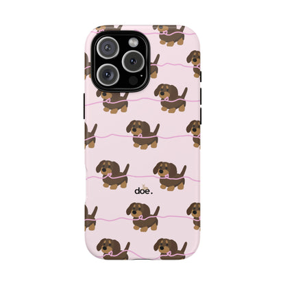 Pink Dachshunds iPhone Case