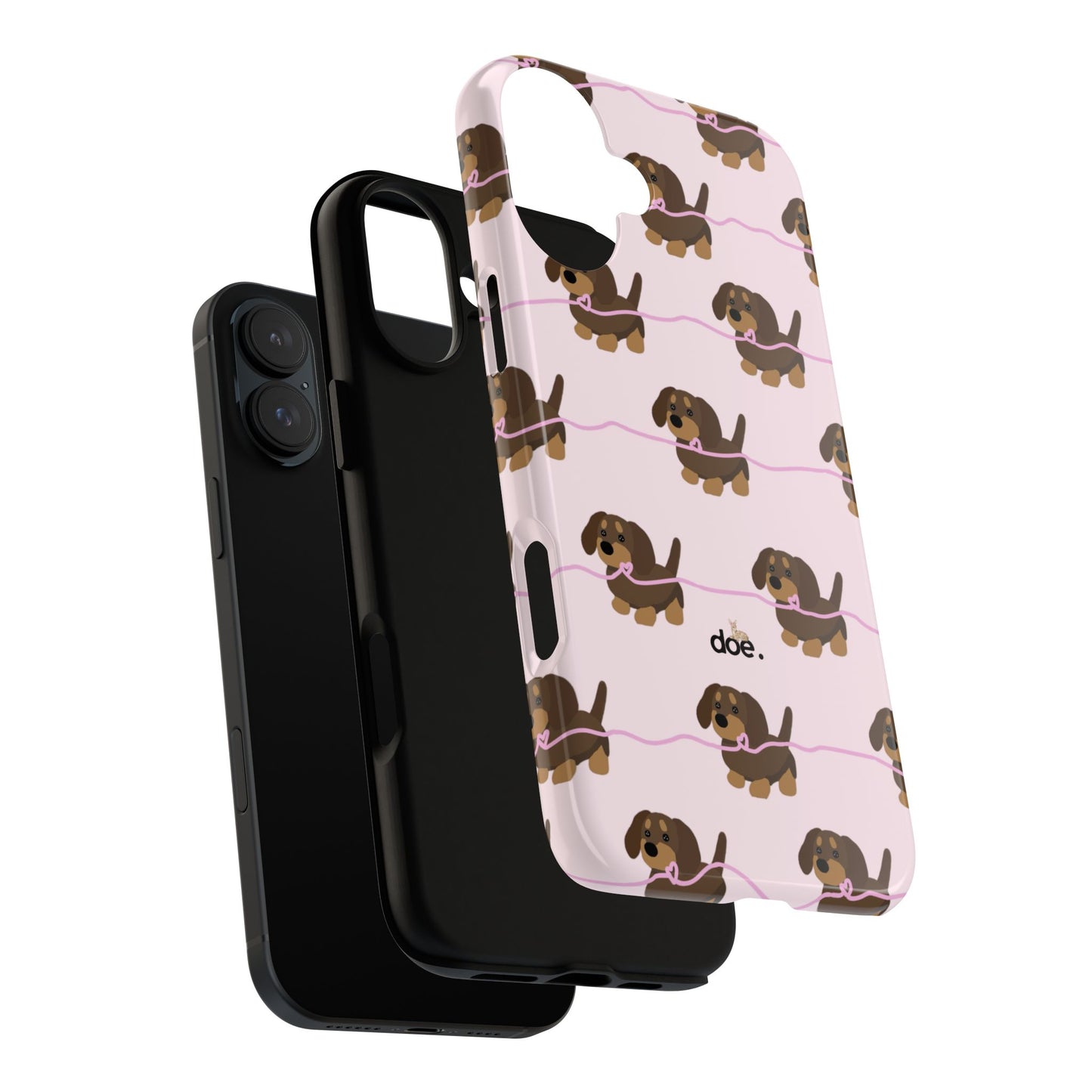 Pink Dachshunds iPhone Case