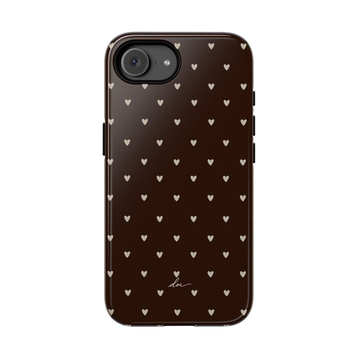 Brown Hearts iPhone Case