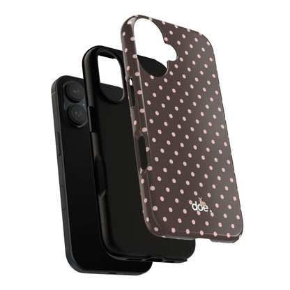 Brown Polka Dot iPhone Case