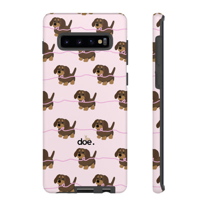 Pink Dachshund Samsung Case