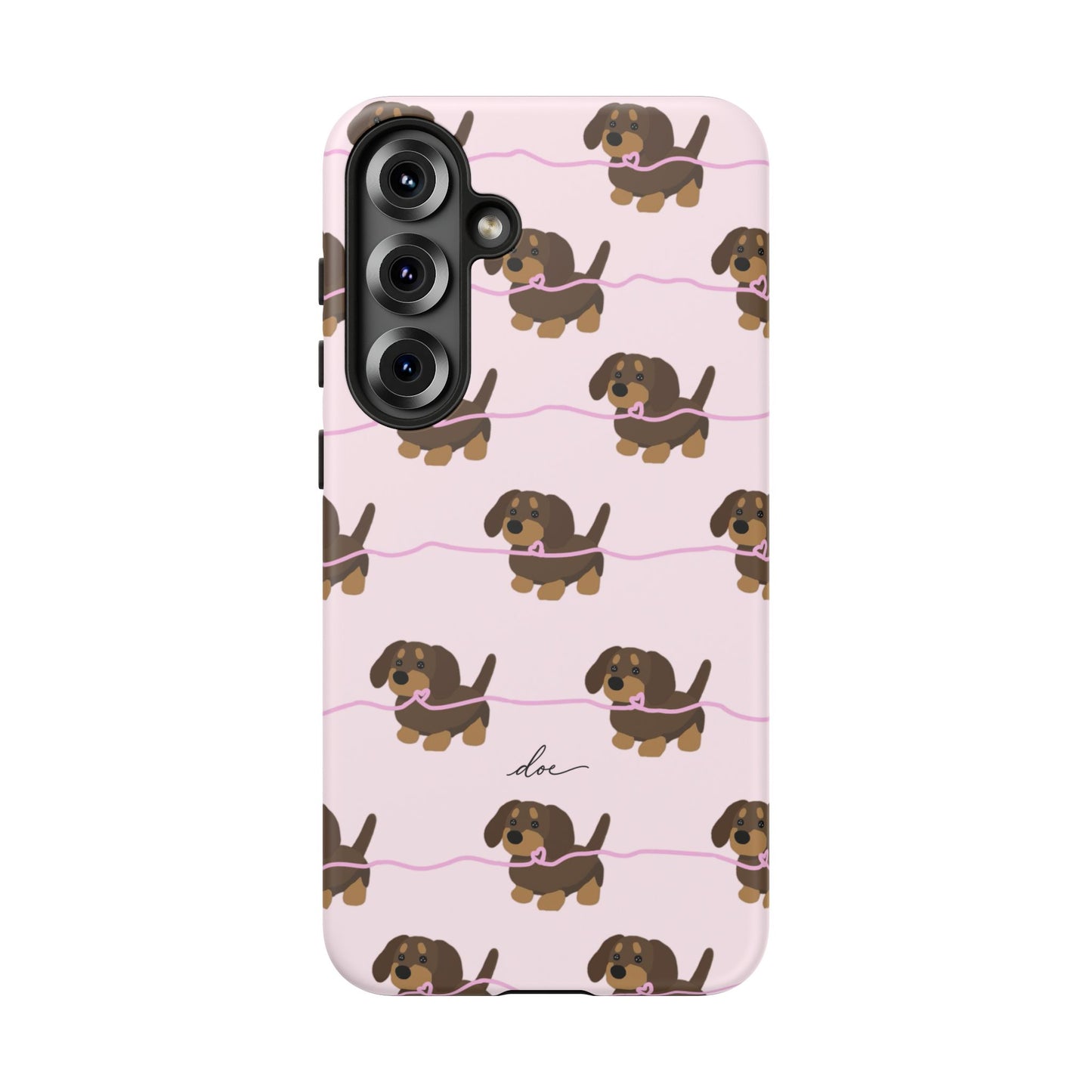 Pink Dachshund Samsung Case