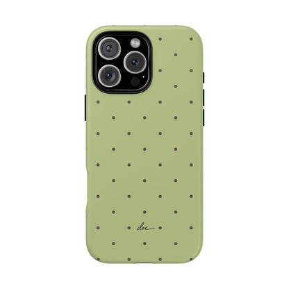 Polka Greens iPhone Case