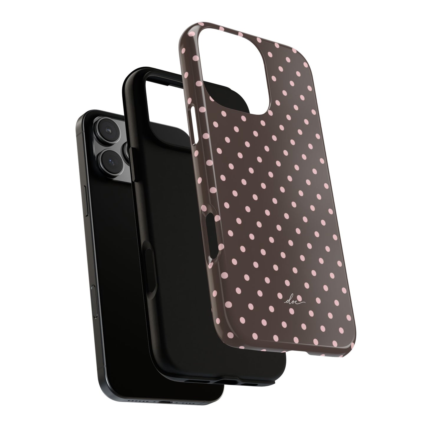 Brown Polka Dot iPhone Case