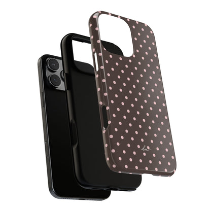 Brown Polka Dot iPhone Case