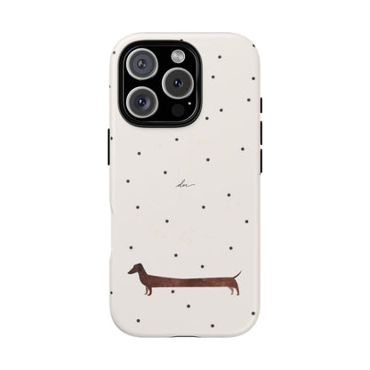 Polka Dachshund iPhone Case