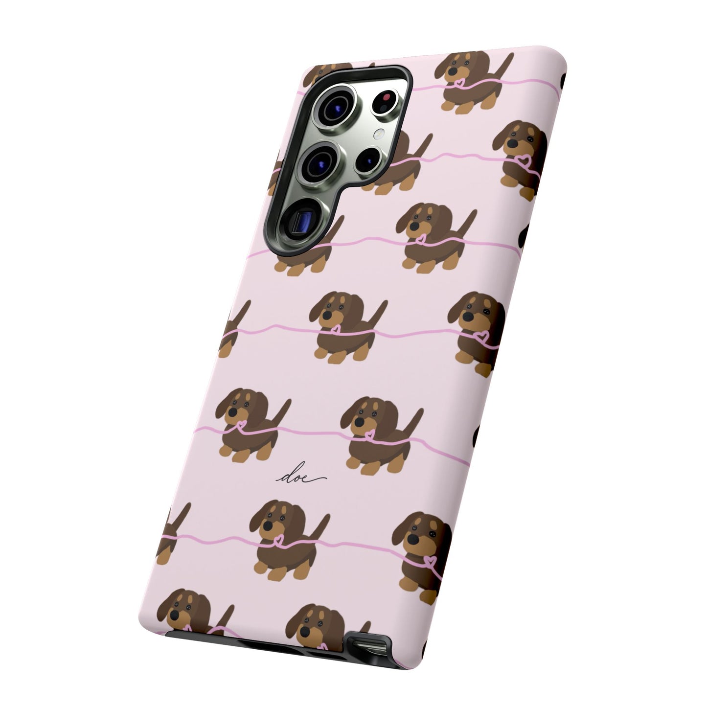 Pink Dachshund Samsung Case