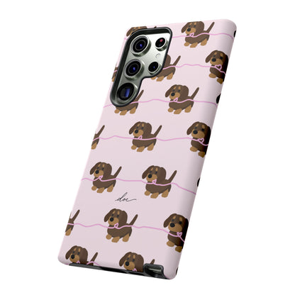 Pink Dachshund Samsung Case
