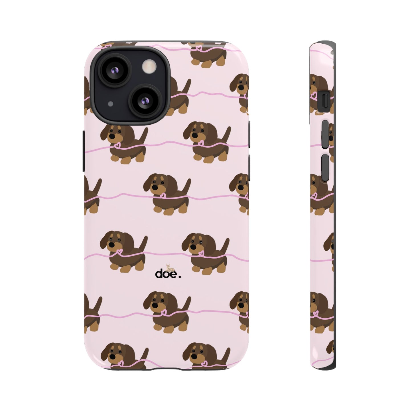 Pink Dachshunds iPhone Case