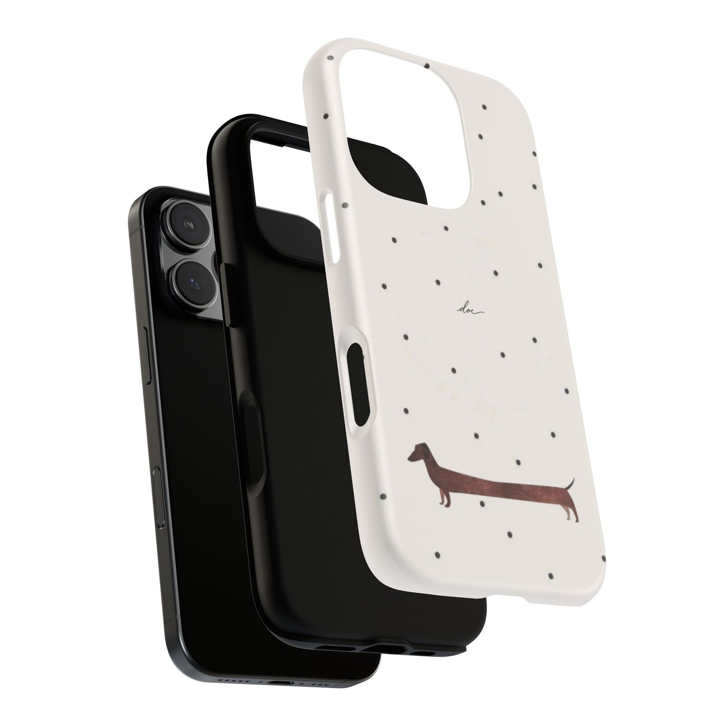 Polka Dachshund iPhone Case