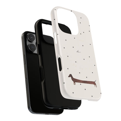 Polka Dachshund iPhone Case