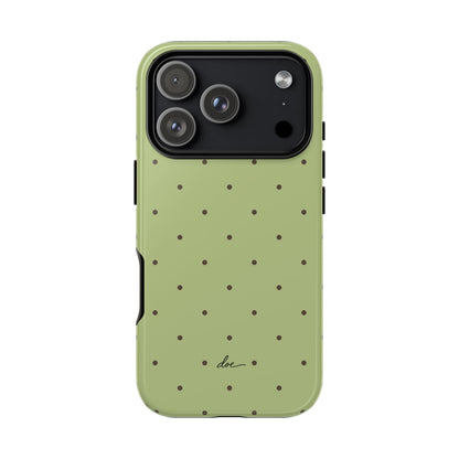 Polka Greens iPhone Case