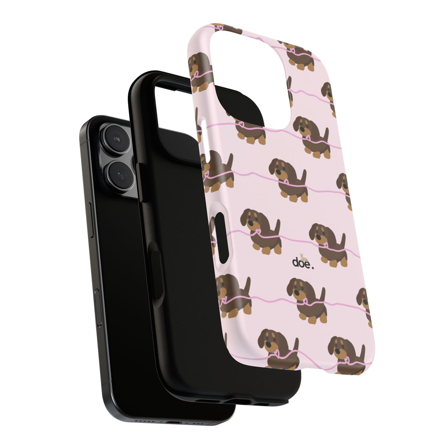Pink Dachshunds iPhone Case