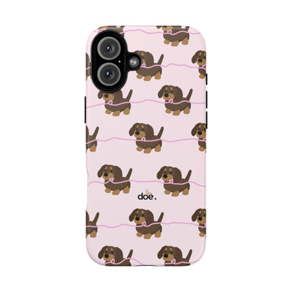 Pink Dachshunds iPhone Case