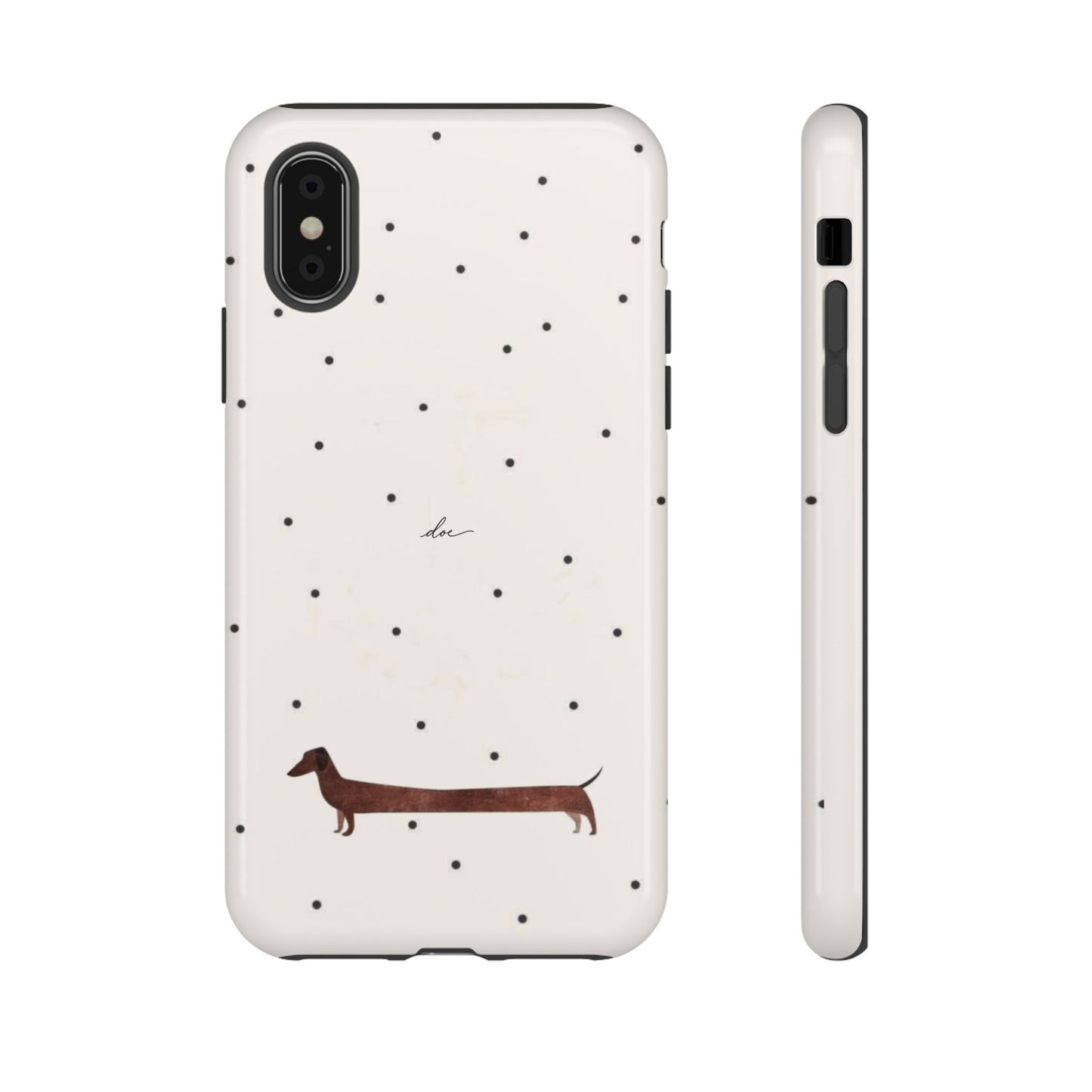 Polka Dachshund iPhone Case