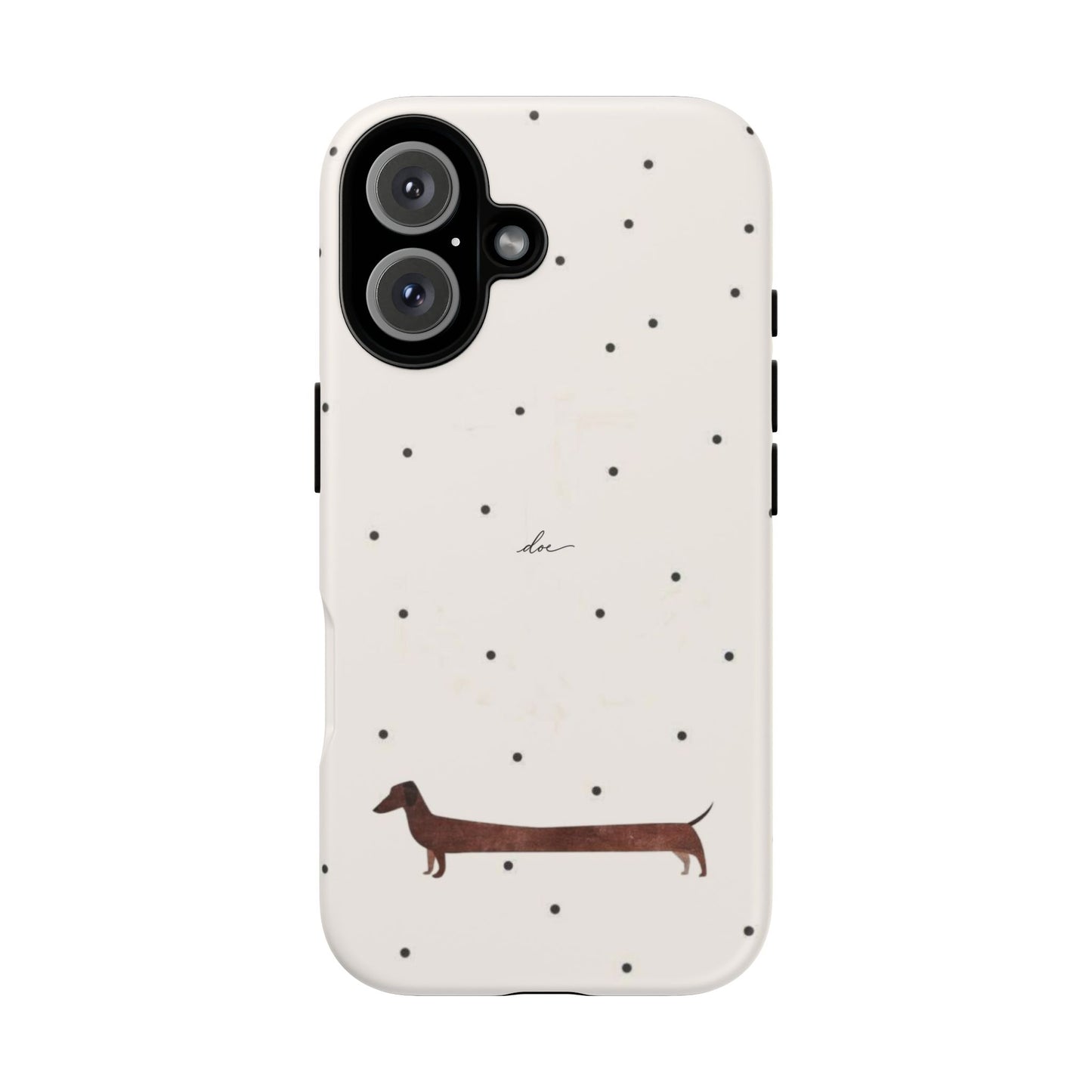 Polka Dachshund iPhone Case