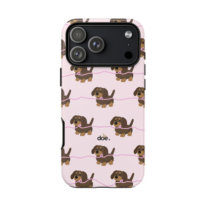 Pink Dachshunds iPhone Case