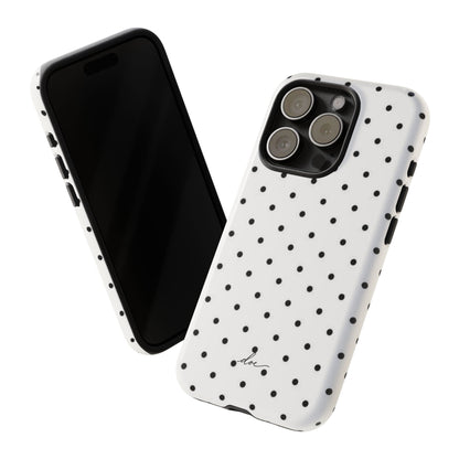 White Polka Dot iPhone Case