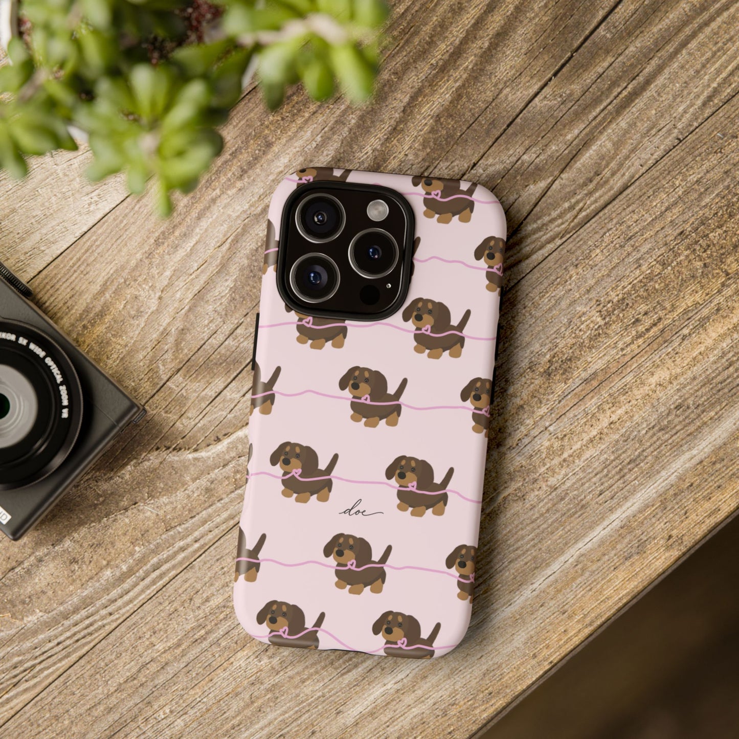 Pink Dachshunds iPhone Case