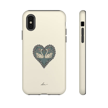 Swan Hearts iPhone Case