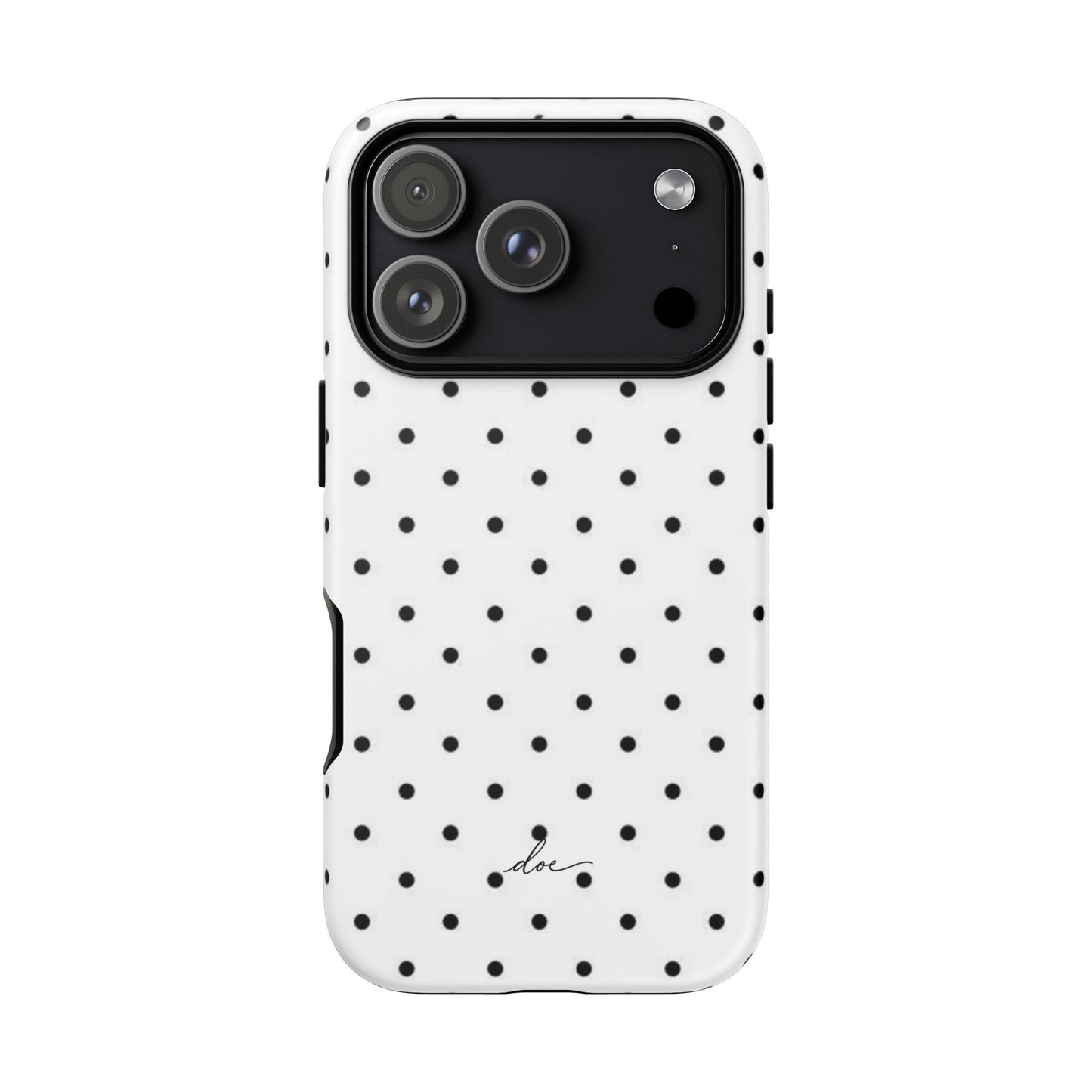 White Polka Dot iPhone Case