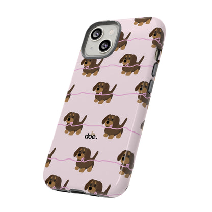 Pink Dachshunds iPhone Case