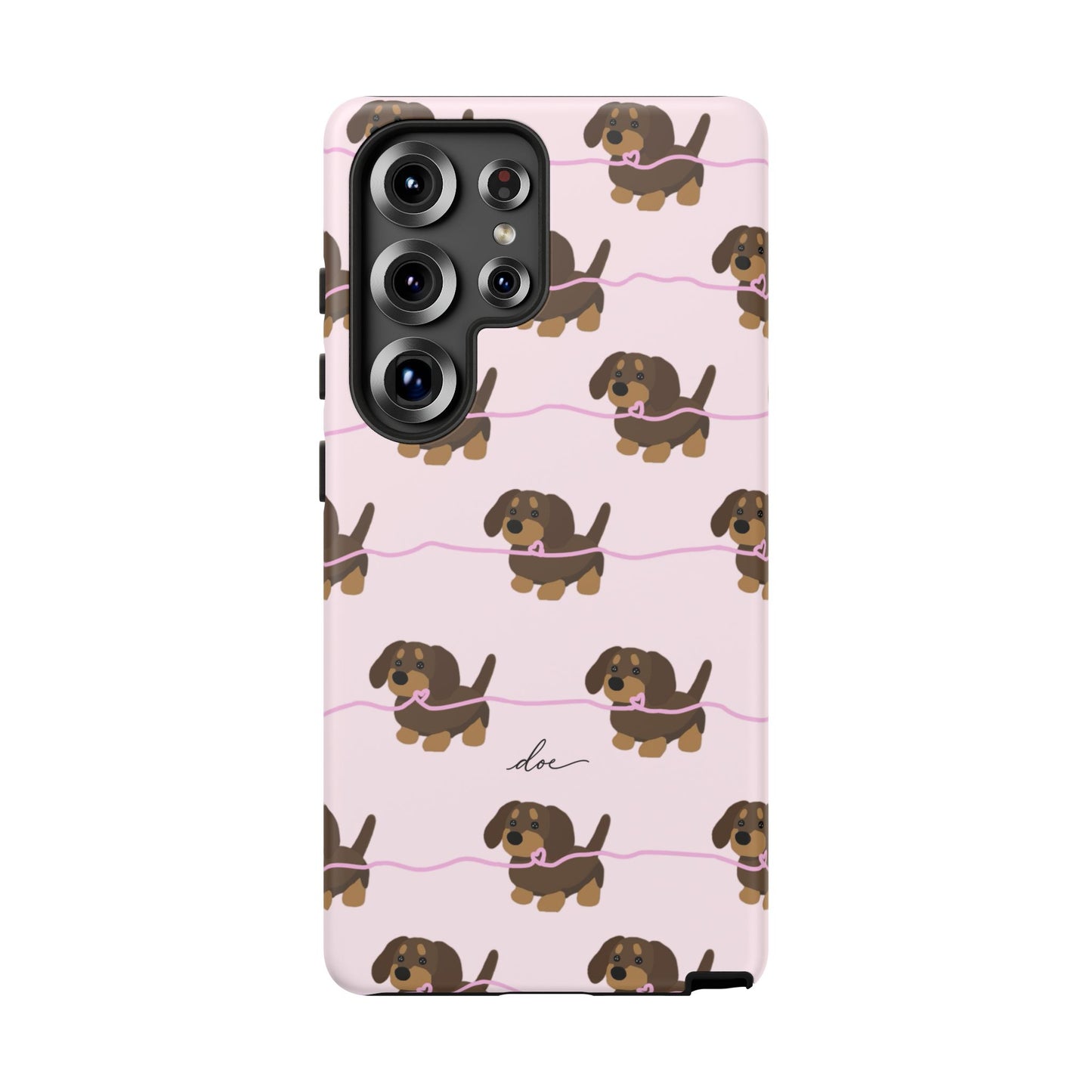 Pink Dachshund Samsung Case
