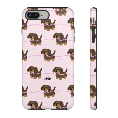 Pink Dachshunds iPhone Case